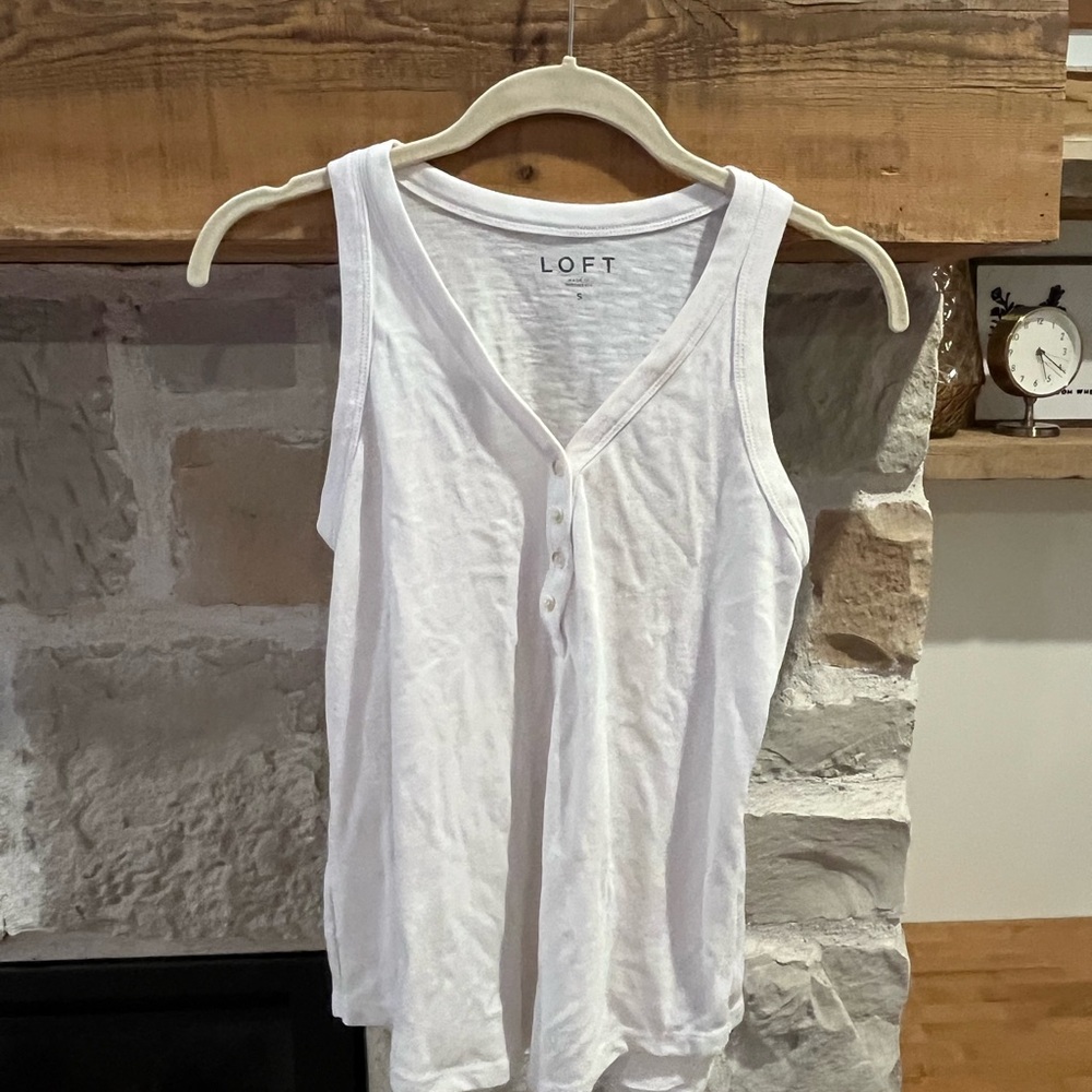 Loft white Henley tank small